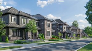 real houses with street no text no lettering