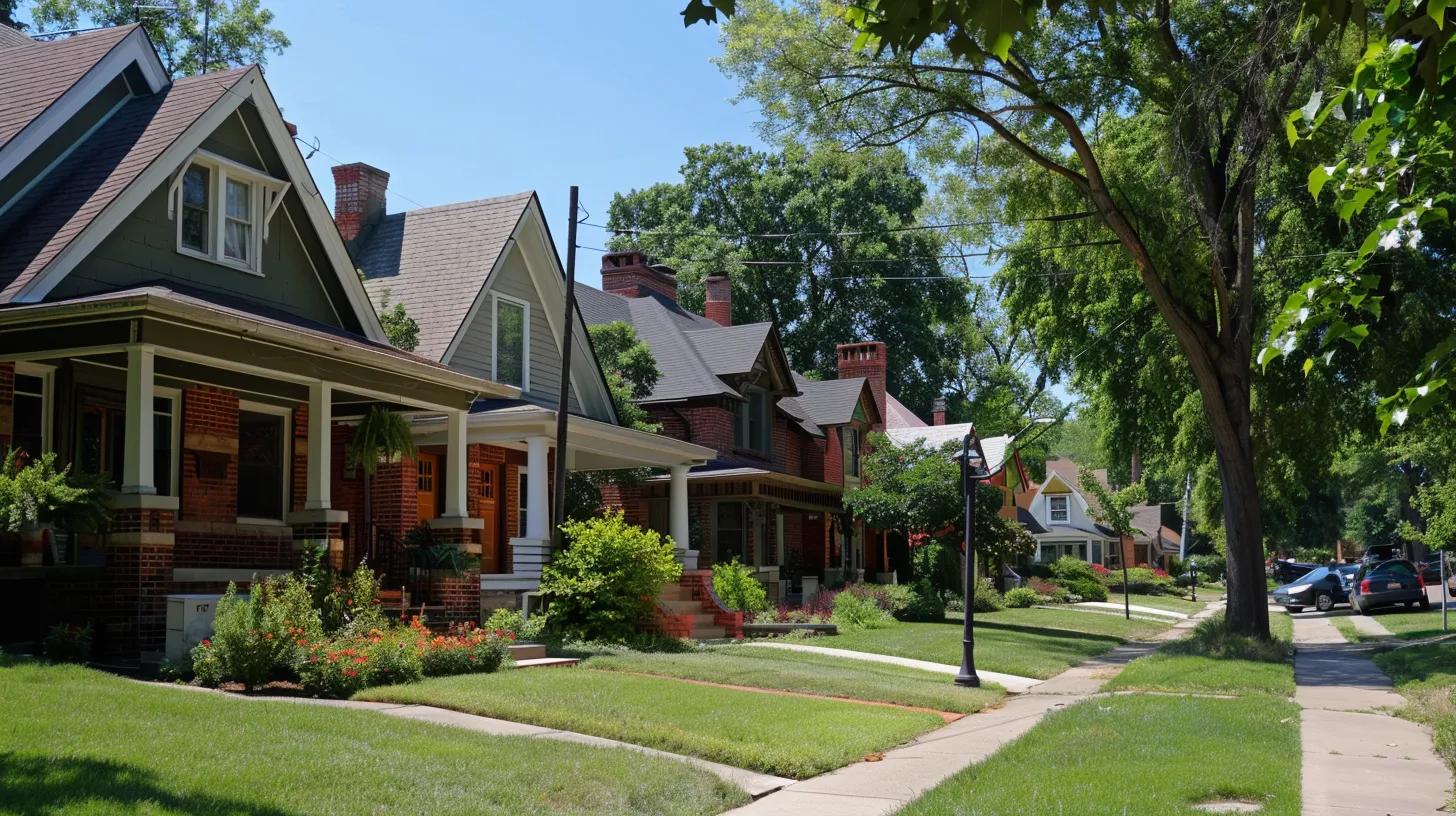 neighborhood homes in kansas city no text no lettering